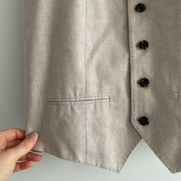 Linen Suit Vest - Picture 3 of 8